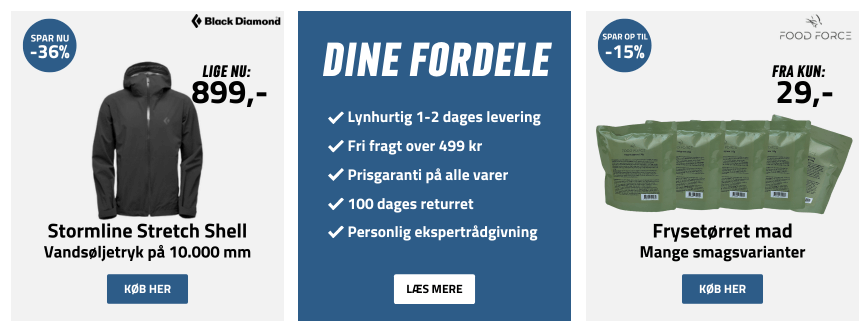 tilbud på prepper pakke